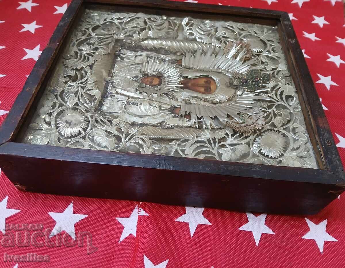 Старинна домашна руска икона Царска Русия 19 век - 5