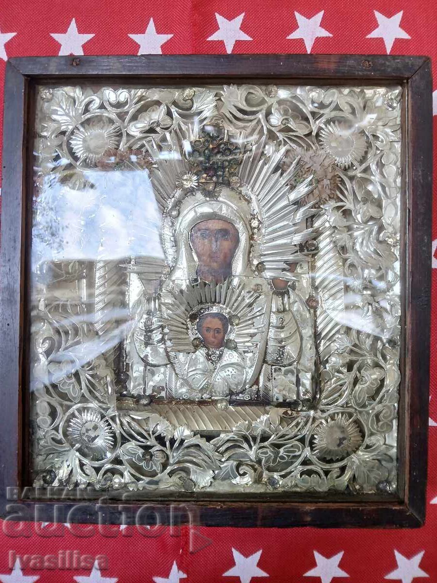 Старинна домашна руска икона Царска Русия 19 век