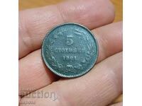 5 cenți 1881