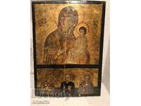 Παλιά εικόνα – Παναγία με το Θείο Βρέφος και τρεις άγιους