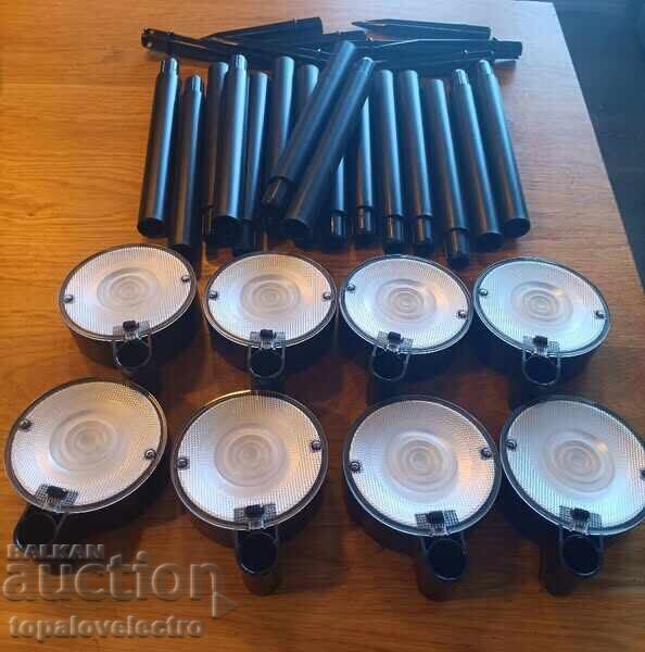 Auction NEW! Set of 8 solar LED garden lamps, waterproof Auction NEW! Set of 8 solar LED garden lamps, waterproof