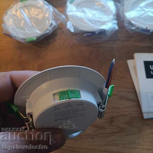 NEW! Set of 6 LED spotlights 7W, dimmable, IP44, 3 colors with - 6