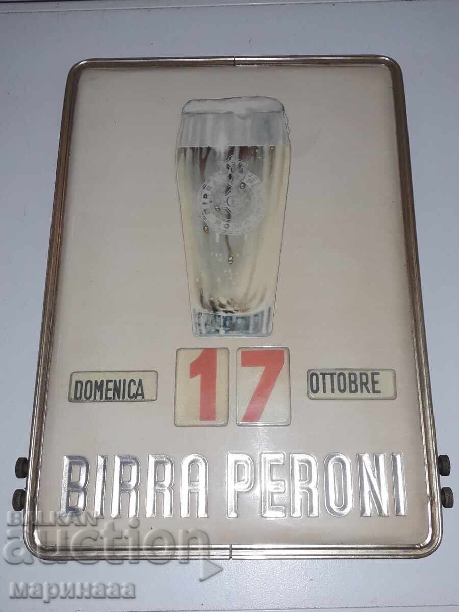 ADVERTISING SIGN. BEER. ETERNAL CALENDAR. ITALY with price 61.20 BGN | € 31.29
