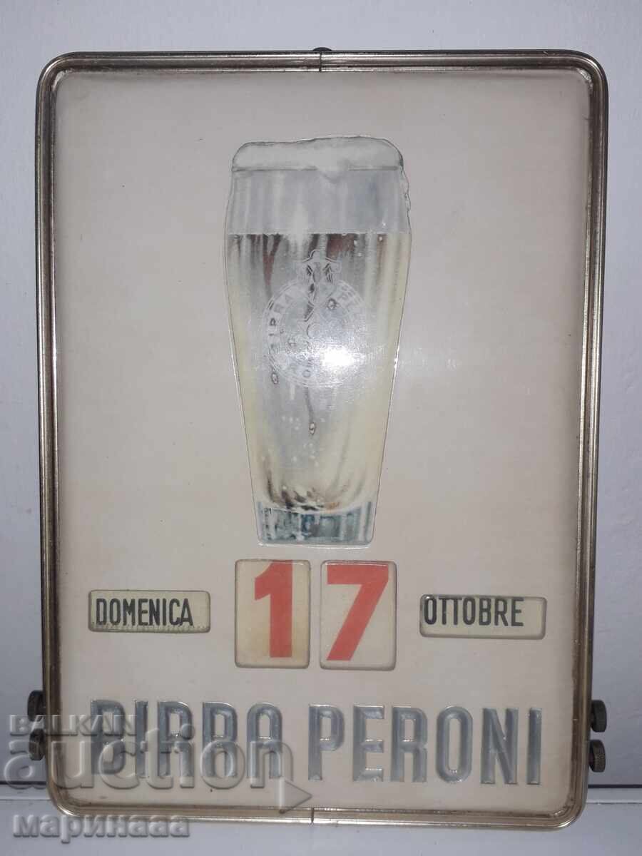 ADVERTISING SIGN. BEER. ETERNAL CALENDAR. ITALY - 5