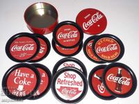 "Set of "Coca-Cola" coasters. Metal"