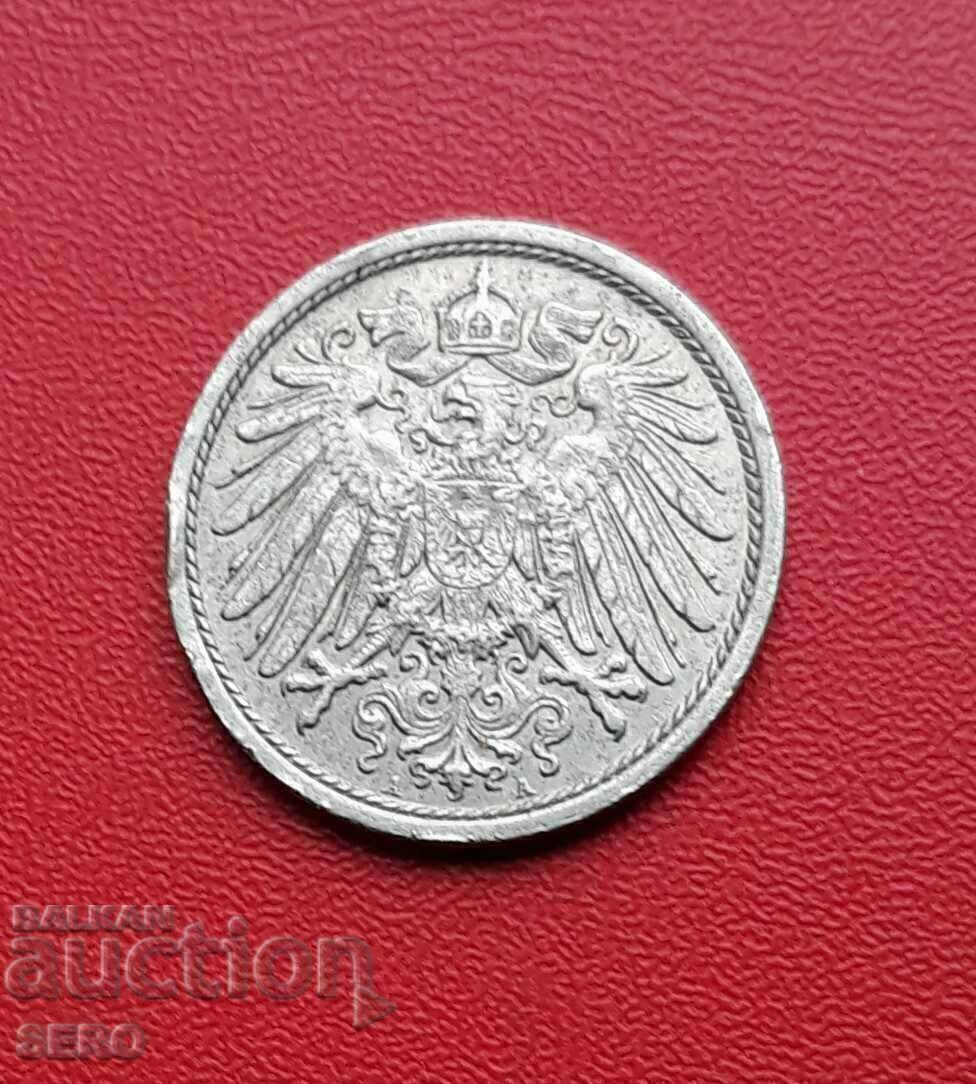 Germany-10 Pfennig 1914 A-Berlin with price 0.40 BGN | € 0.20