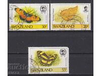 Timbre timbrate Fauna Insecte Fluturi 1987 din Swaziland