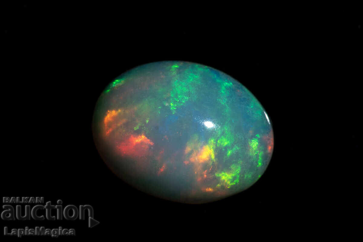 Ethiopian Opal 1.02ct 9x7mm Oval Cabochon with price 38.00 BGN | € 19.43