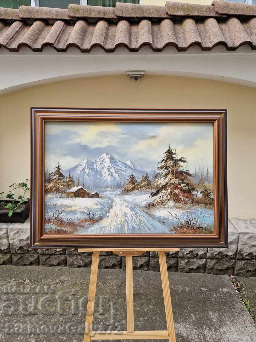 Pictură unică de maestru antic în ulei pe pânză Pictură unică de maestru antic în ulei pe pânză