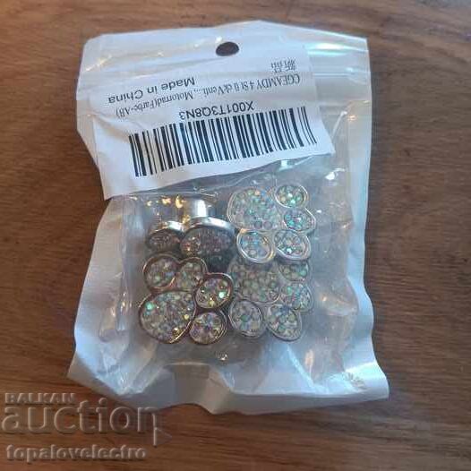 ΚΑΙΝΟΥΡΓΙΑ! Καπάκια βαλβίδων αυτοκινήτου με κρύσταλλα πατουσάκι, 4 τμχ - 7 ΚΑΙΝΟΥΡΓΙΑ! Καπάκια βαλβίδων αυτοκινήτου με κρύσταλλα πατουσάκι, 4 τμχ - 7