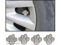 NOU! Capace pentru supape auto cu cristale labă, 4 buc