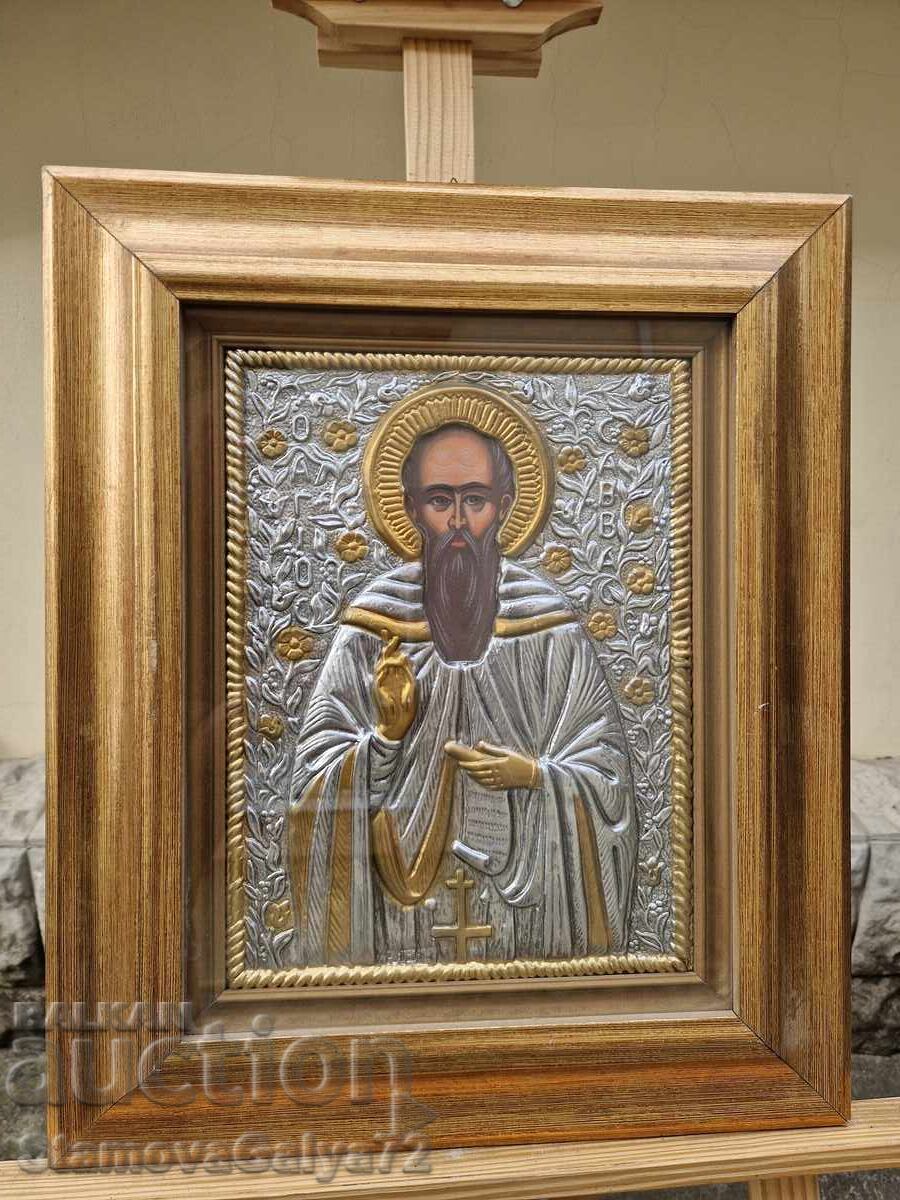 Аукцион Прекрасна голяма антикварна сребърна икона със сертификат