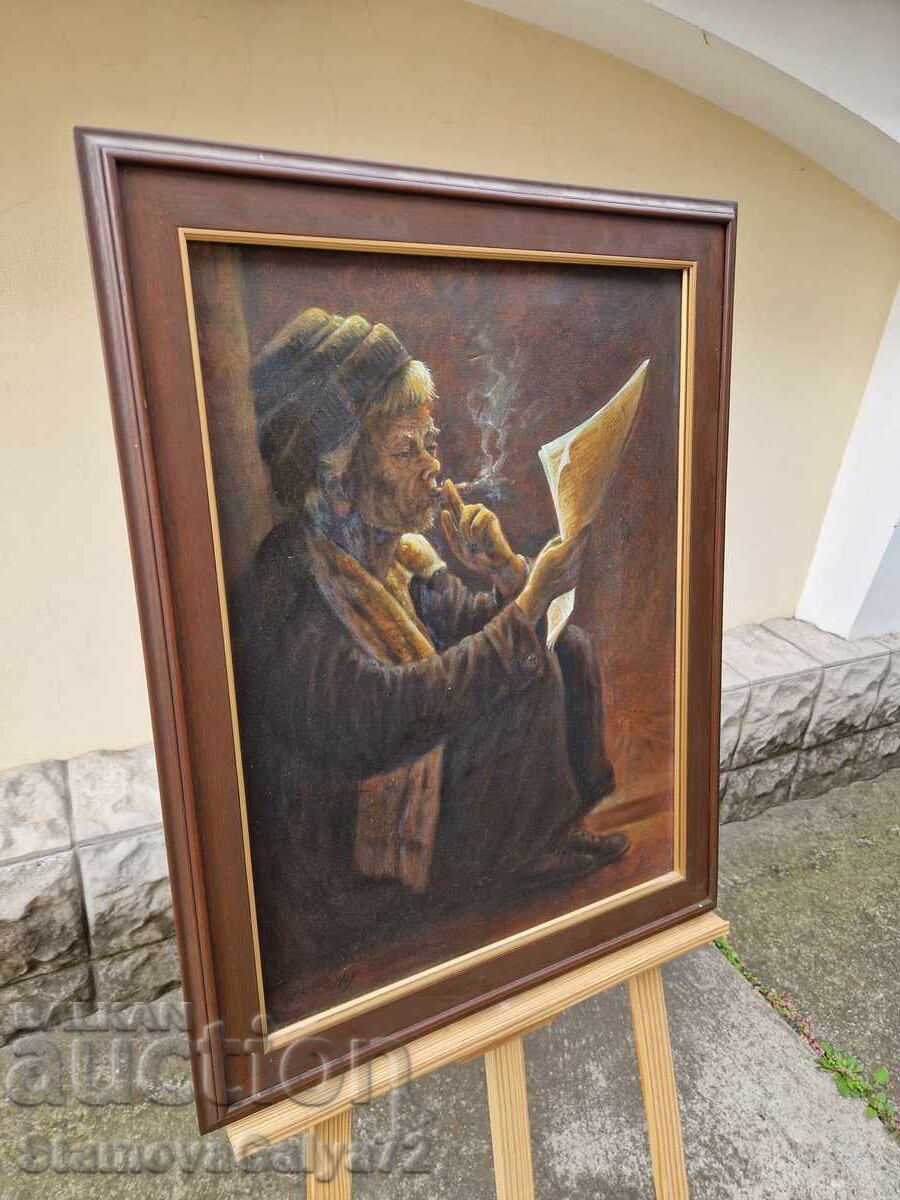 Εξαιρετικός αντίκα πίνακας ζωγραφικής ελαιογραφίας σε καμβά - 6