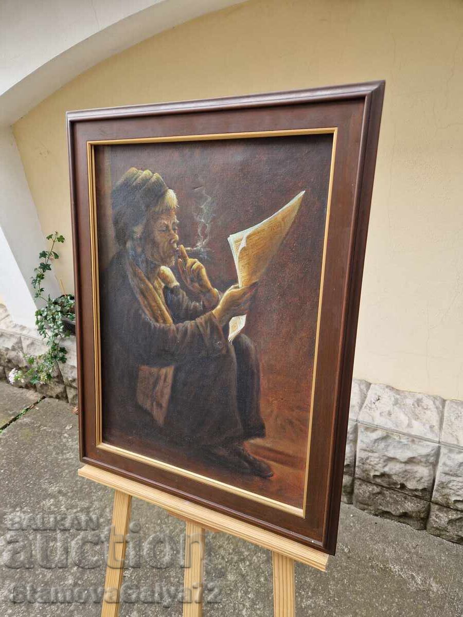 Εξαιρετικός αντίκα πίνακας ζωγραφικής ελαιογραφίας σε καμβά - 7