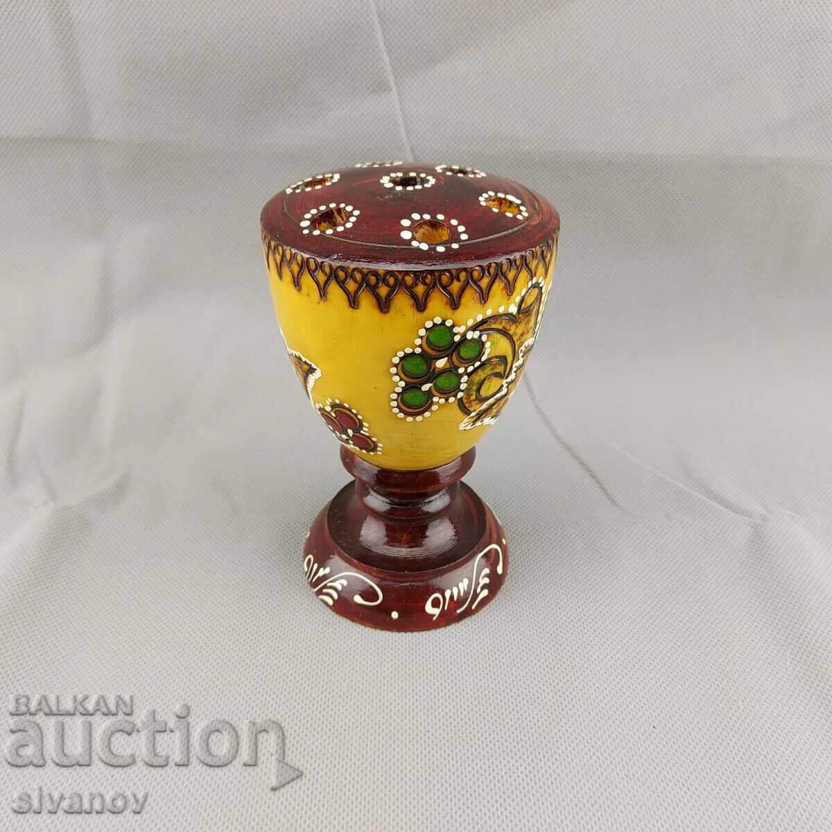 Old handmade wooden pencil holder #2857 with price 14.99 BGN | € 7.66