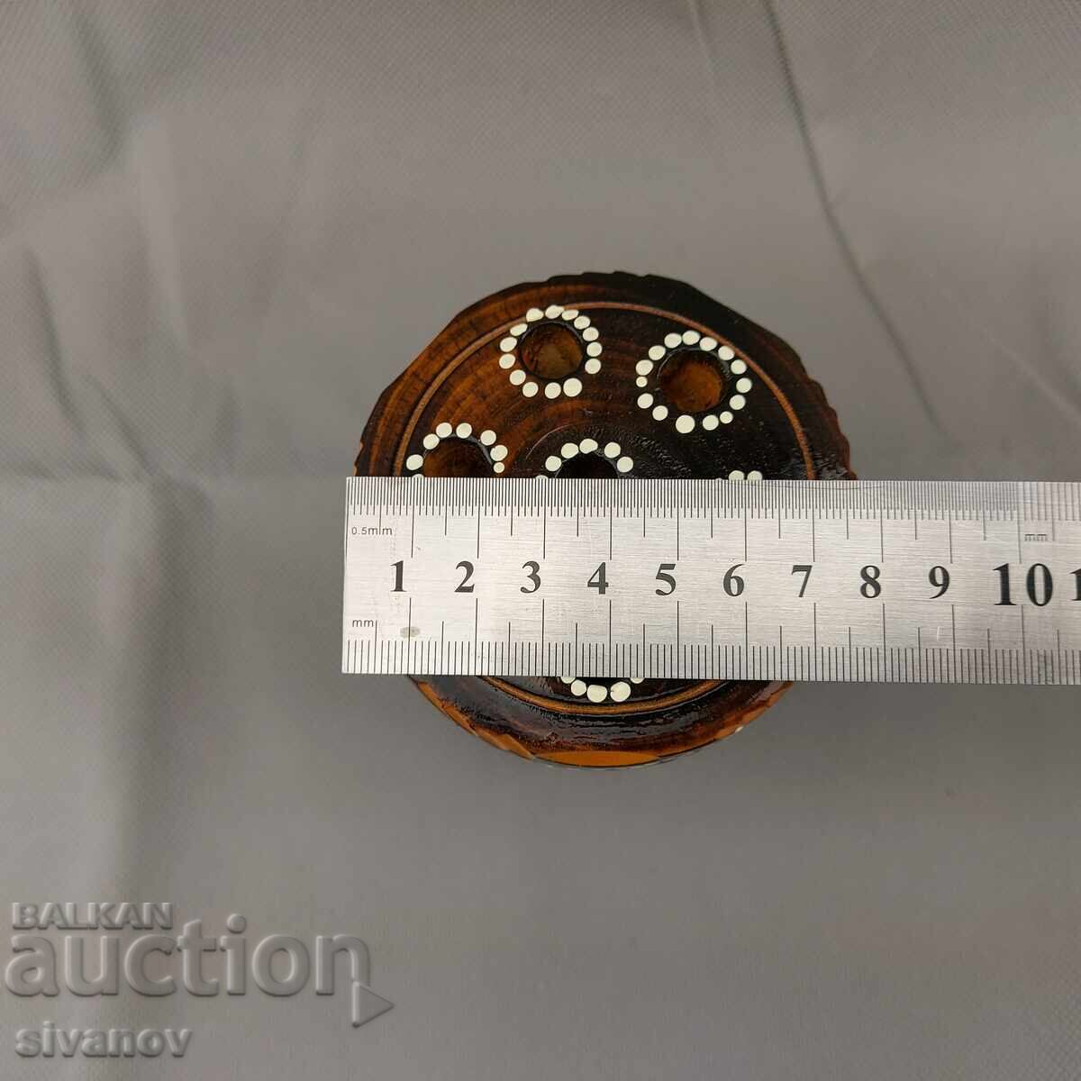 Old handmade wooden pencil holder #2858 - 7 Old handmade wooden pencil holder #2858 - 7