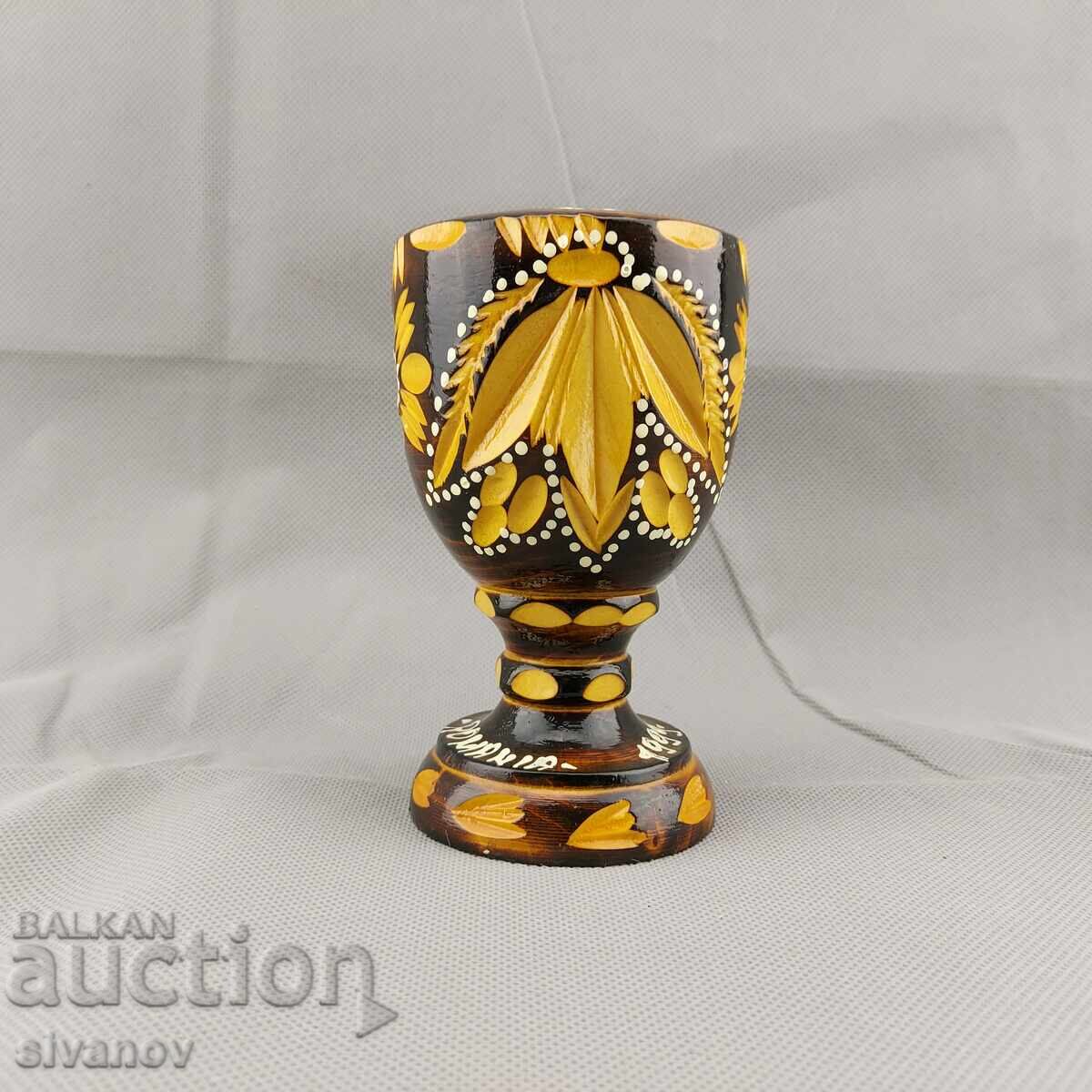 Old handmade wooden pencil holder #2858 Old handmade wooden pencil holder #2858