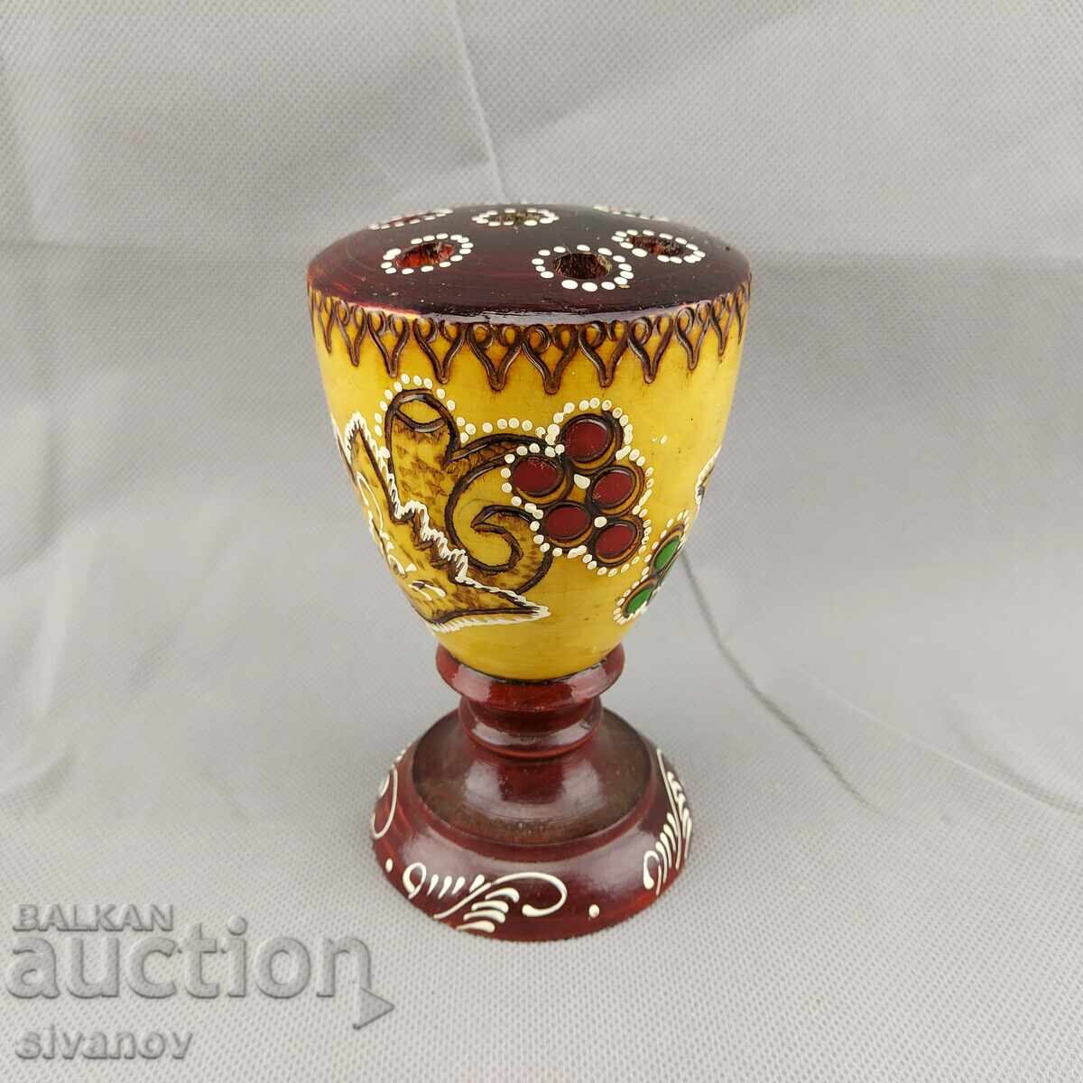 Old handmade wooden pencil holder #2859 with price 14.99 BGN | € 7.66