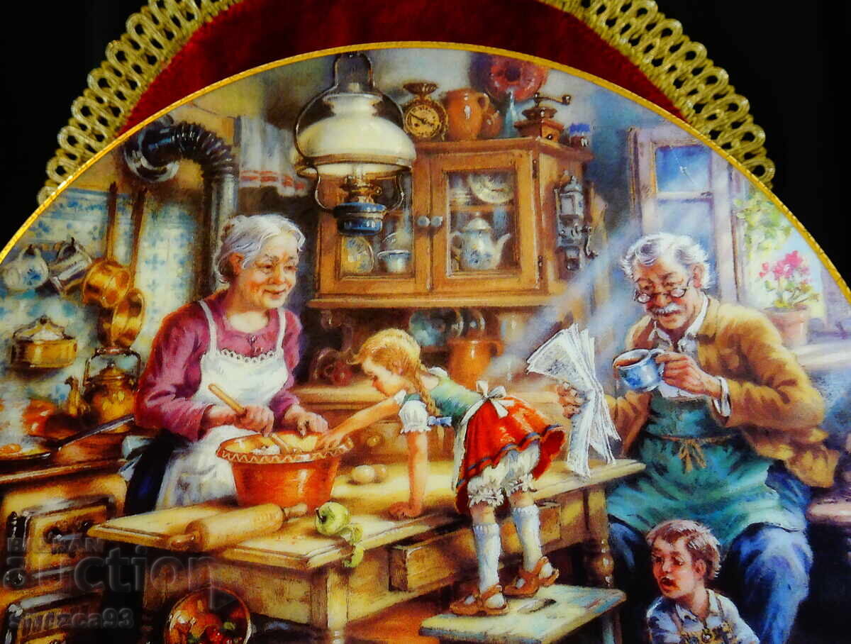 Licitație Farfurie de porțelan pentru perete Weimar porțelan, aur