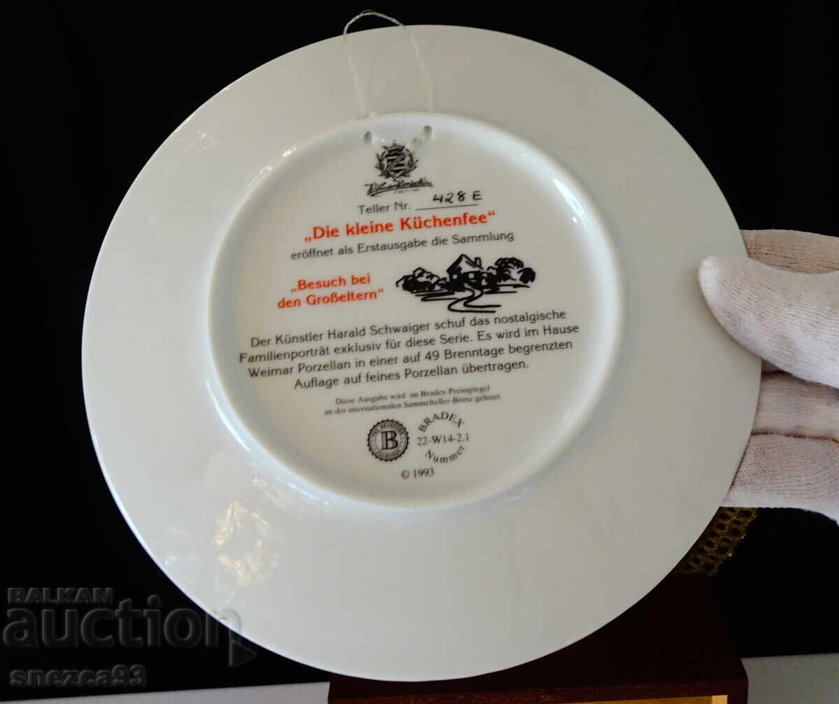 Farfurie de porțelan pentru perete Weimar porțelan, aur - 6