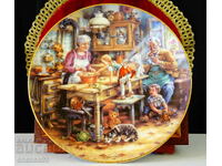 Farfurie de porțelan pentru perete Weimar porțelan, aur