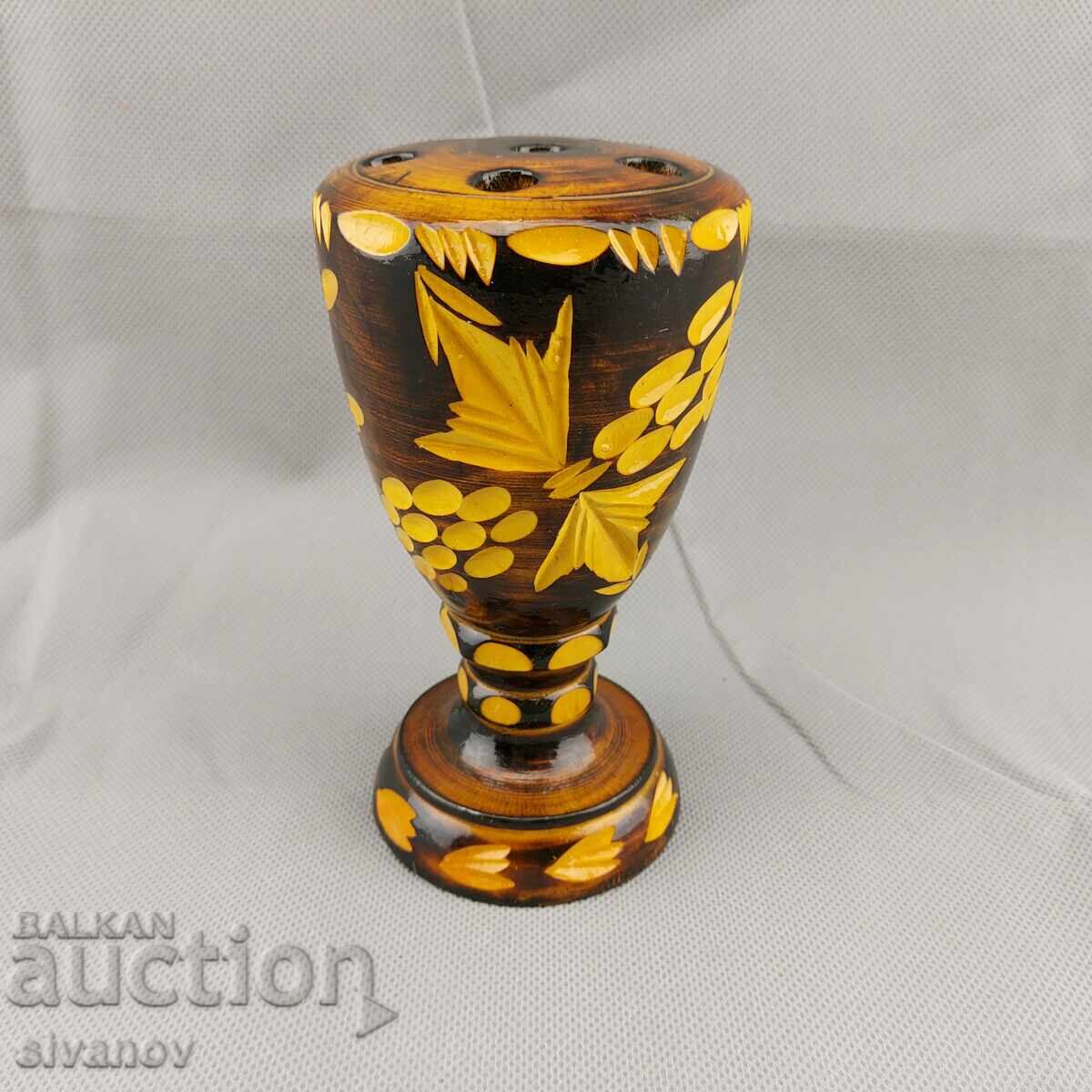 Παλιά χειροποίητη ξύλινη θήκη μολυβιών #2860 Παλιά χειροποίητη ξύλινη θήκη μολυβιών #2860