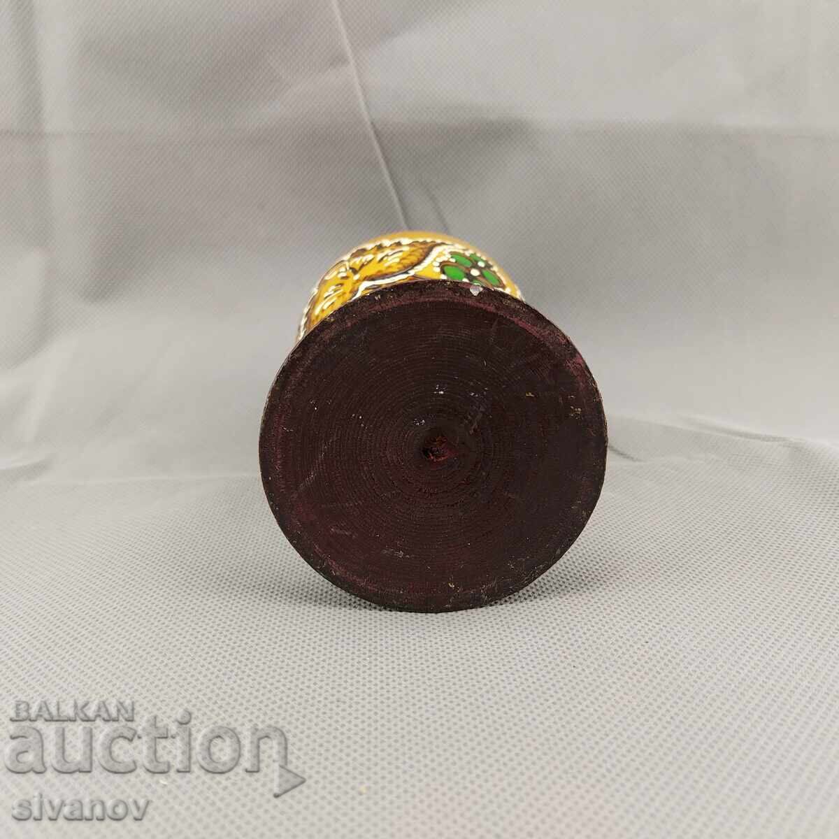 Old handmade wooden pencil holder #2861 - 5