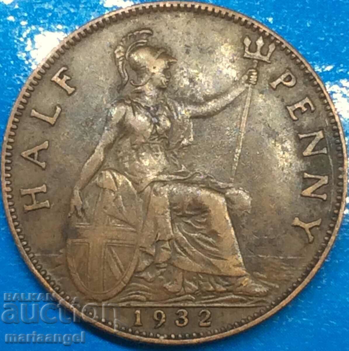 Marea Britanie 1/2 Penny 1932 George V Bronz - 7