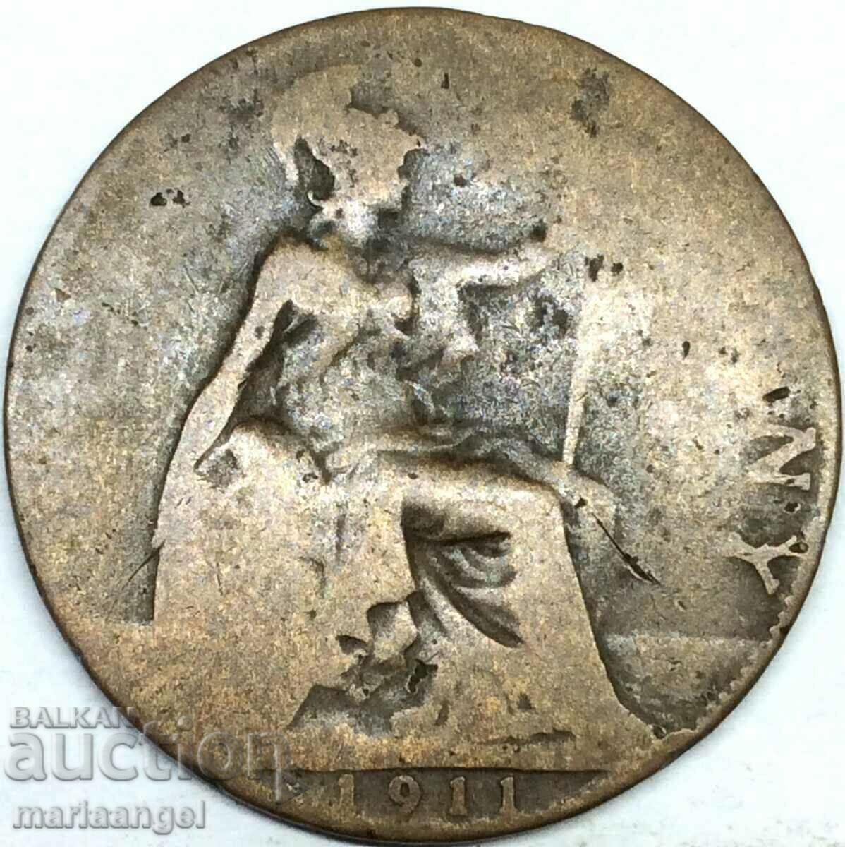 Delivery of Great Britain 1 Penny 1911 30mm George V Bronze Delivery of Great Britain 1 Penny 1911 30mm George V Bronze