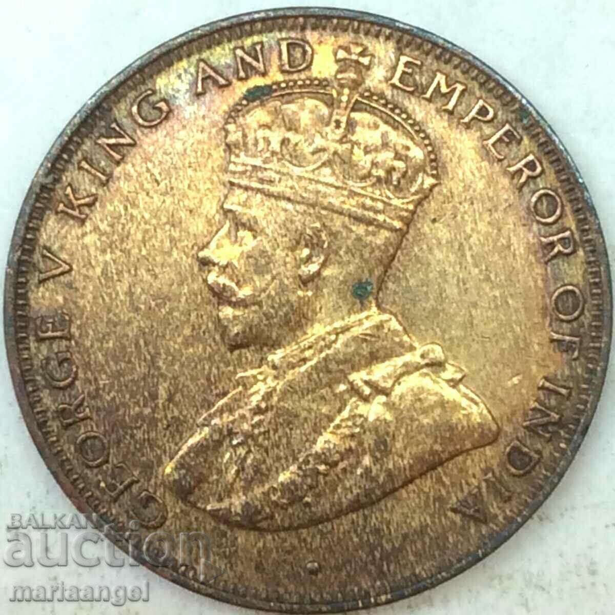 Hong Kong George V 1 Cent 1934 Bronze with price 17.00 BGN | € 8.69