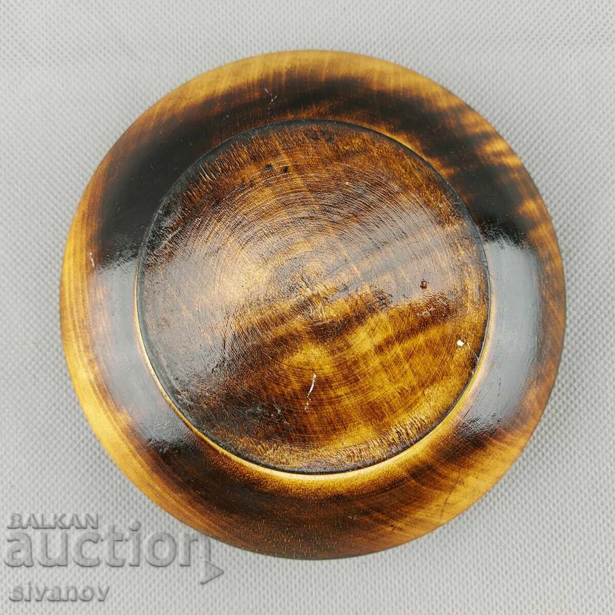 Bol de lemn vechi, lucrat manual #2865 - 5