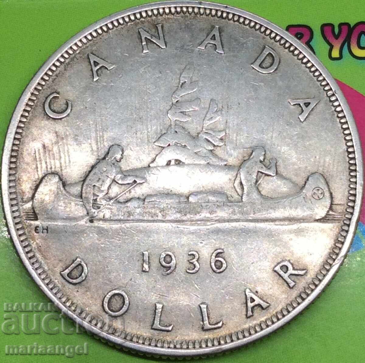 Canada 1 Dollar 1936 George V 23.24g Silver with price 118.00 BGN | € 60.33