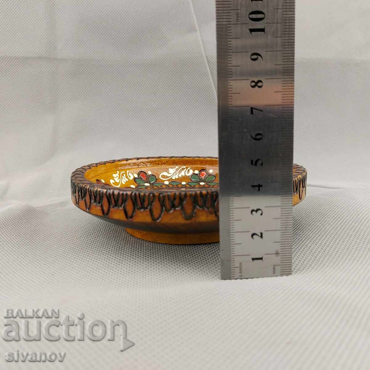 Bol de lemn vechi, lucrat manual #2867 - 6