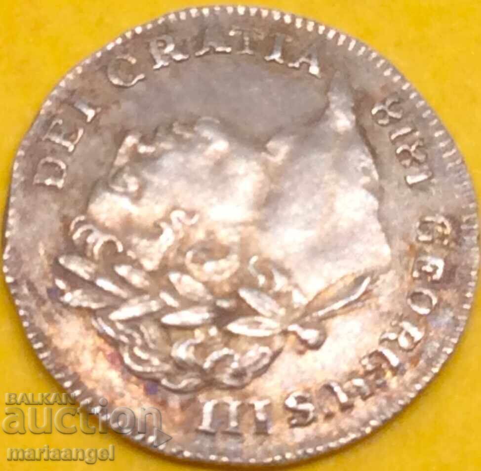 Delivery of United Kingdom 1 Penny 1818 Maundy George II Silver