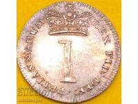 Великобритания 1 пенс 1818 Маунди Джордж II сребро