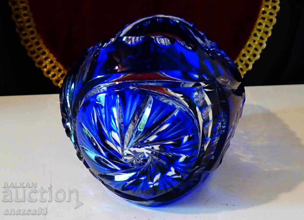 Candy box, lead cobalt crystal, hand-ground 1 kg - 7