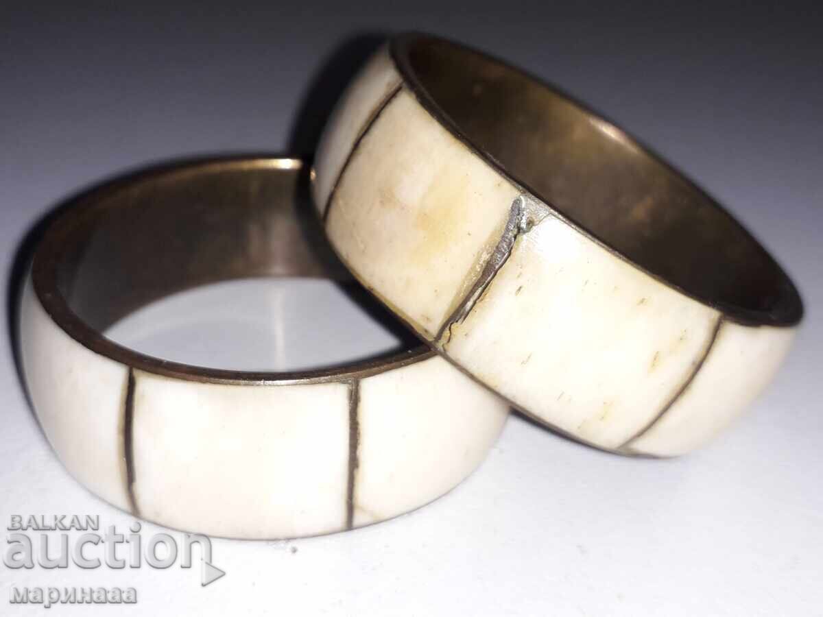 Auction NAPKIN HOLDERS. BONE, BRASS Auction NAPKIN HOLDERS. BONE, BRASS