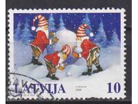 Postage stamp of Christmas 1998 from Latvia