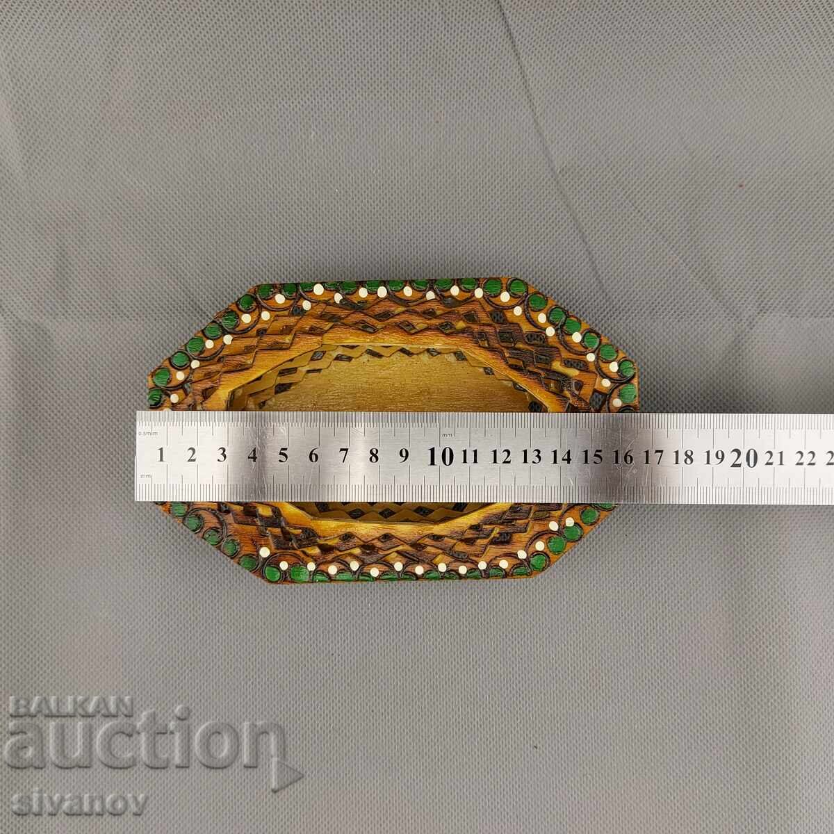 Cutie de bijuterii din lemn, veche, lucrată manual #2876 - 6 Cutie de bijuterii din lemn, veche, lucrată manual #2876 - 6