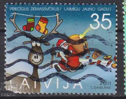 Timbre timbrat de Crăciun 2011 din Letonia Timbre timbrat de Crăciun 2011 din Letonia