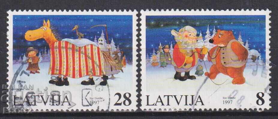 Σφραγισμένες γραμματόσημες Χριστουγέννων 1997 από τη Λετονία