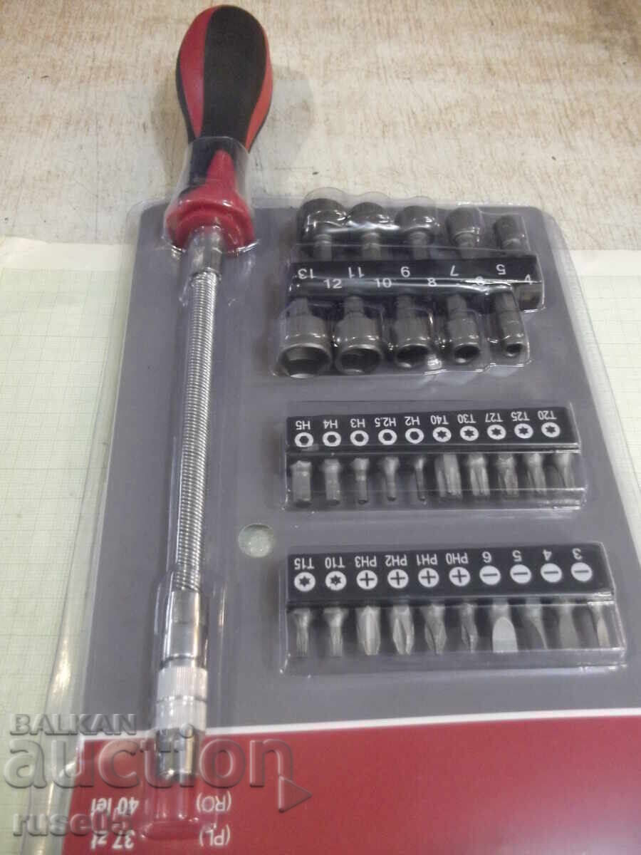 Κατσαβίδι εύκαμπτο και σετ μύτες 31 τεμαχίων καινούργιο - 5