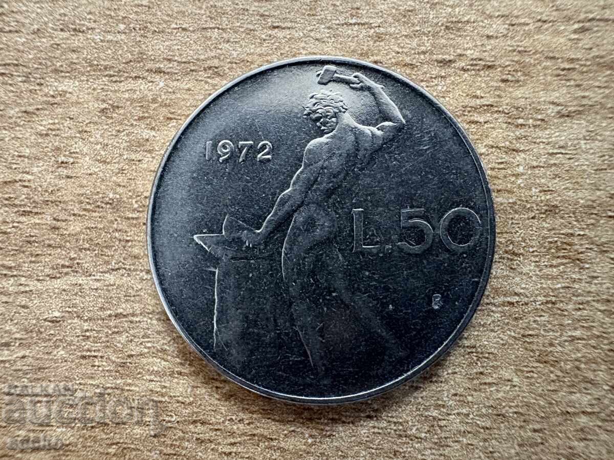 Италия - 50 лири (1972)