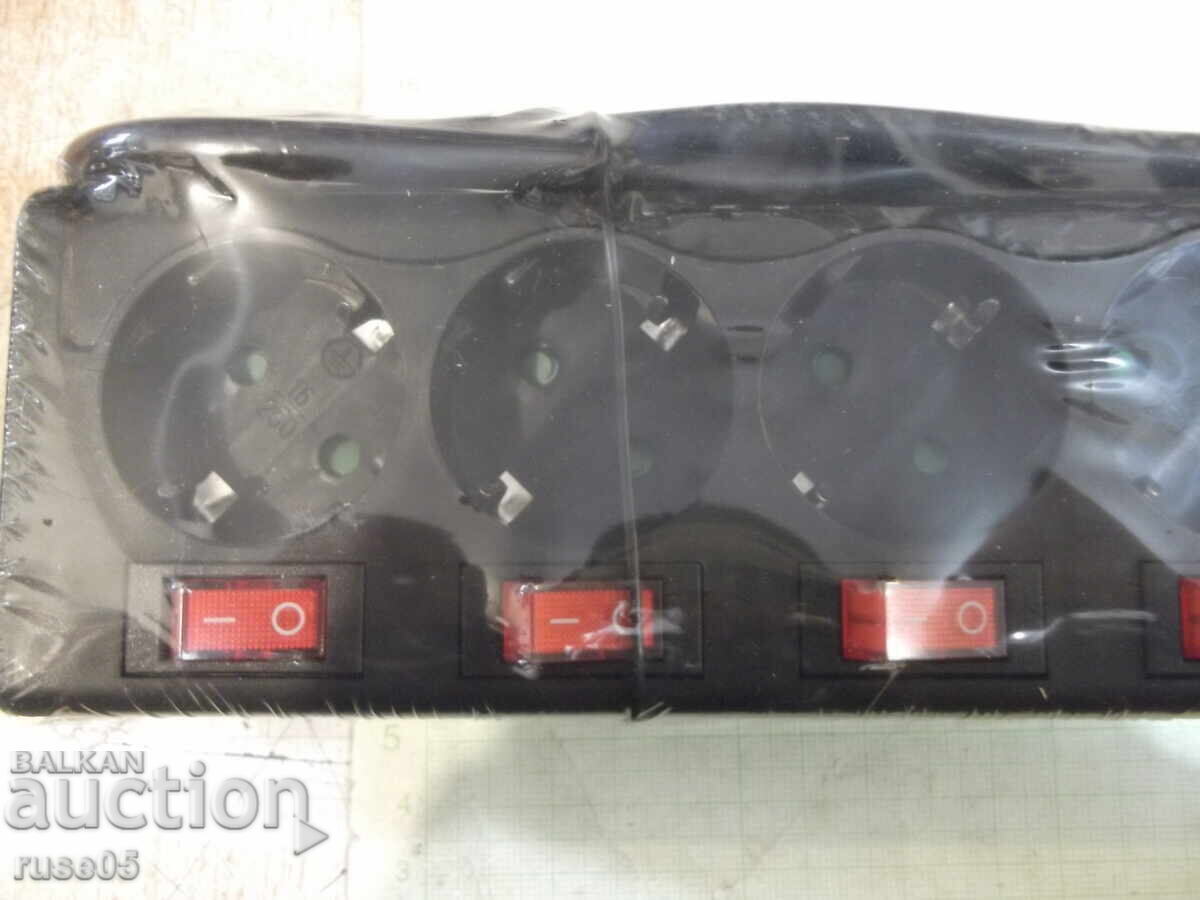 Extension cord with a six-outlet power strip, new with price 20.00 BGN | € 10.23 Extension cord with a six-outlet power strip, new with price 20.00 BGN | € 10.23