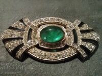 Broșă placată cu aur, elegantă argintată cu ștampilă 21.10.25