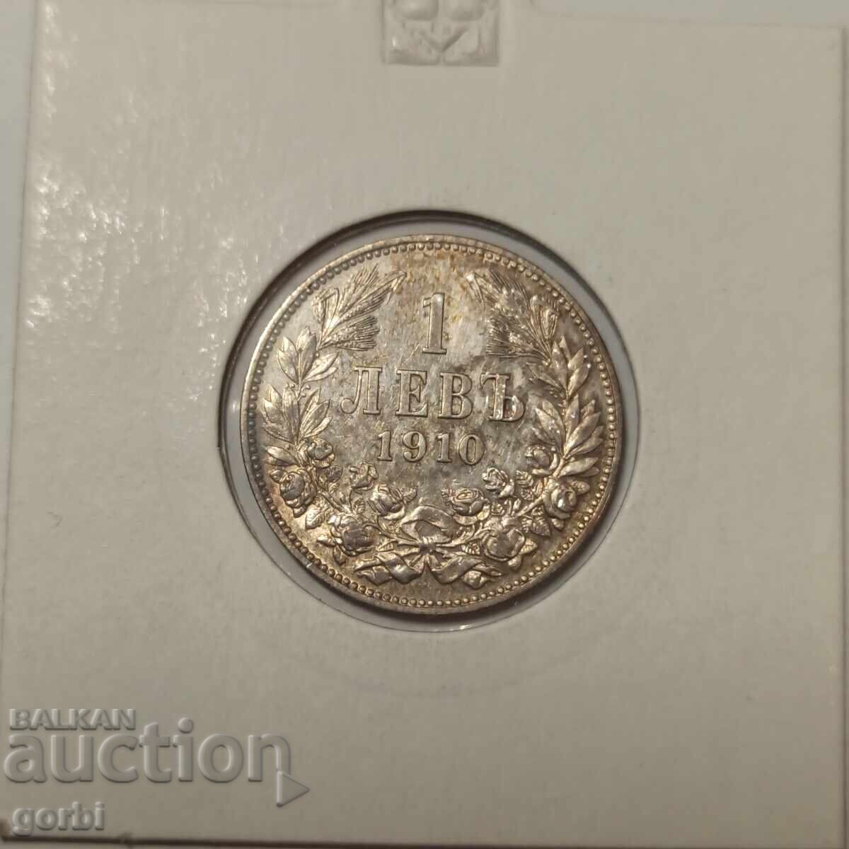 Licitație 1 leu 1910. Excelentă pentru colecție!
