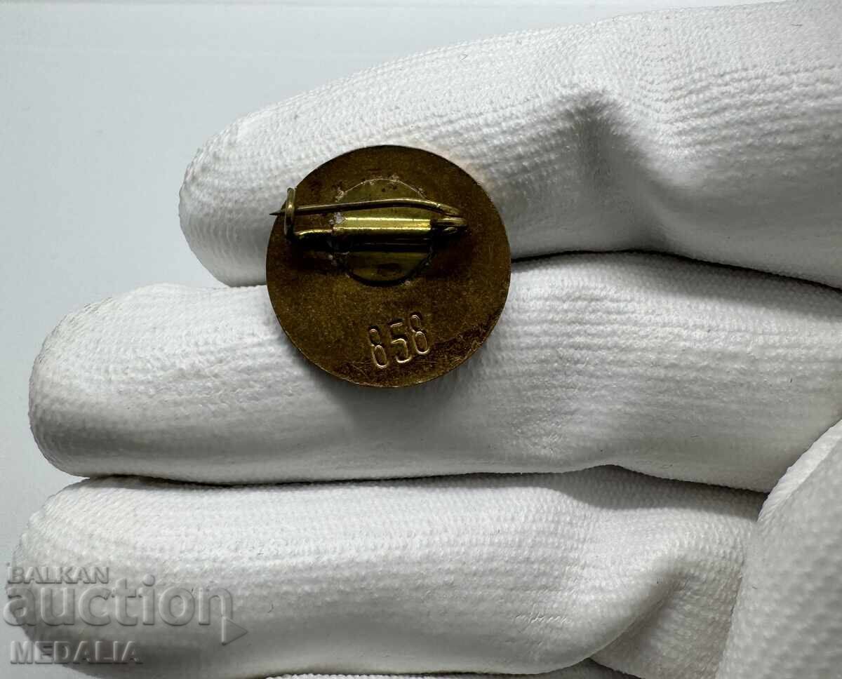 Auction  Rare Socialist Enamel Honorary Badge of Plovdiv - with number: 858