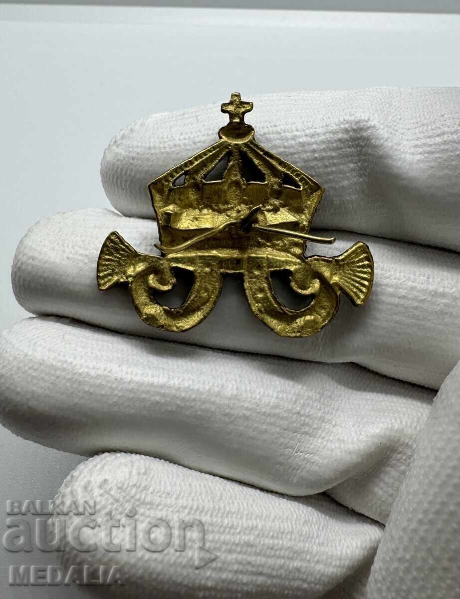 Σπάνιο βασιλικό σήμα - έμβλημα - κοκάρδα - κορώνα με τιμή 85.00 BGN | € 43.46