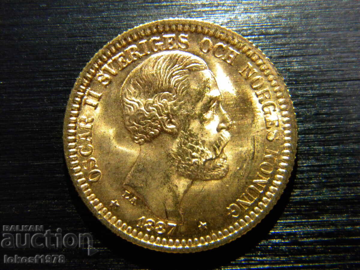 Gold. 1887. 20 Kroner. Oscar II. UNC - 6