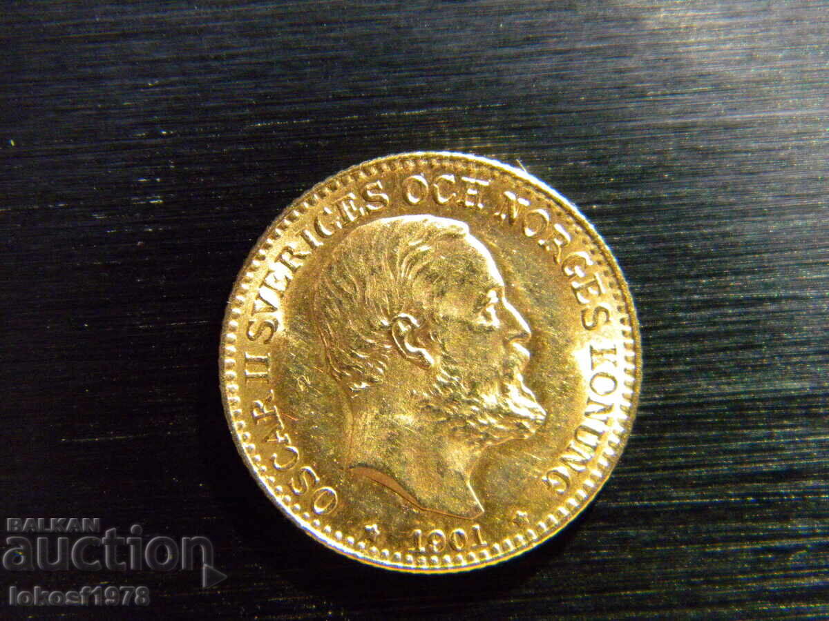 Χρυσός. 1901. 10 κορώνες. Όσκαρ Β'. UNC με τιμή 1400.00 BGN | € 715.81